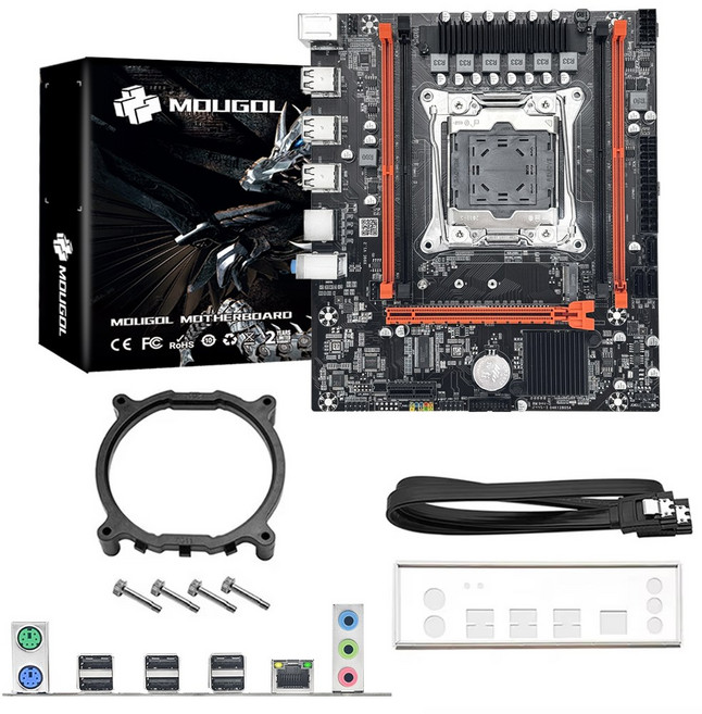 INTEL XEON E5 마더보드X99 2680 게이밍 PC용 데스크탑 V4 채널 213 ECC DDR4 HZ 듀얼 8GX2 MOUGOL, 마더보드