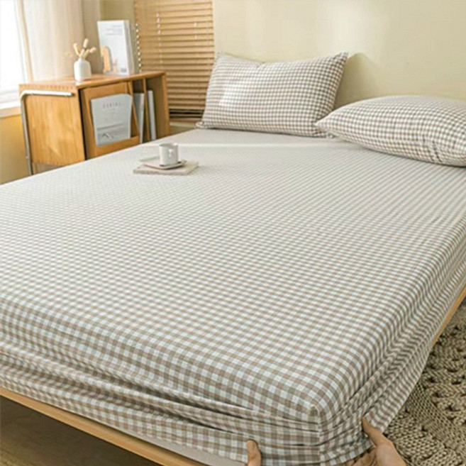 희요 밀림 방지 체크 매트리스 커버 밴드형