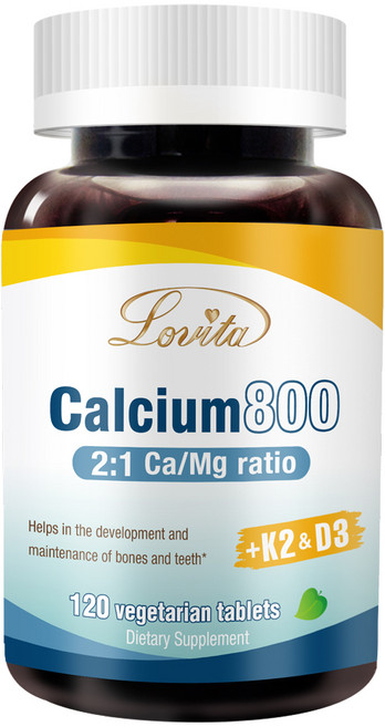 Lovita愛維他 檸檬酸鈣固本加強素食錠 (鈣鎂2:1添加K2D3), 120顆, 1.5g, 1罐