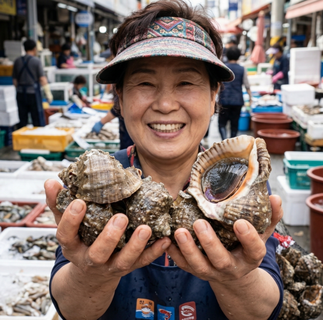[당일조업] 바다 향 그대로! 국내산 자연산 왕소라, 1개, 1kg (4~8미)