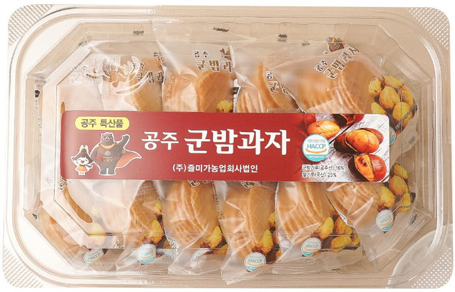 [도도나몰] 즐미가 구워만든 공주 군밤과자 11개입, 1세트, 18g