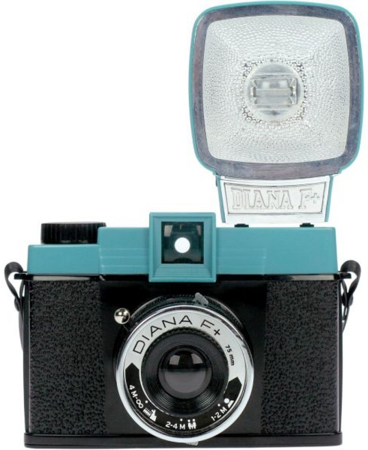 플래시가 장착된 Lomography Diana F 중형 포맷 카메라, with Flash Kit, 1개