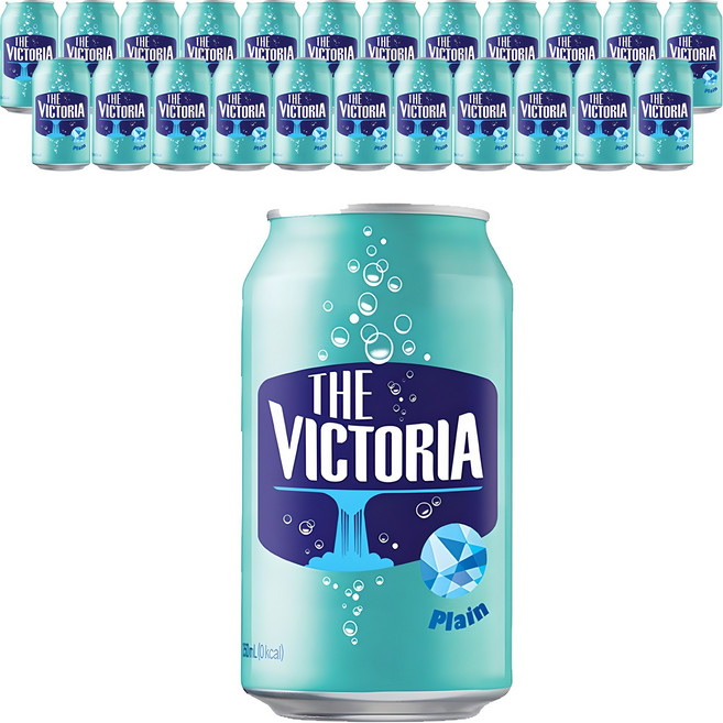웅진빅토리아 탄산수 캔 플레인, 350ml, 24개