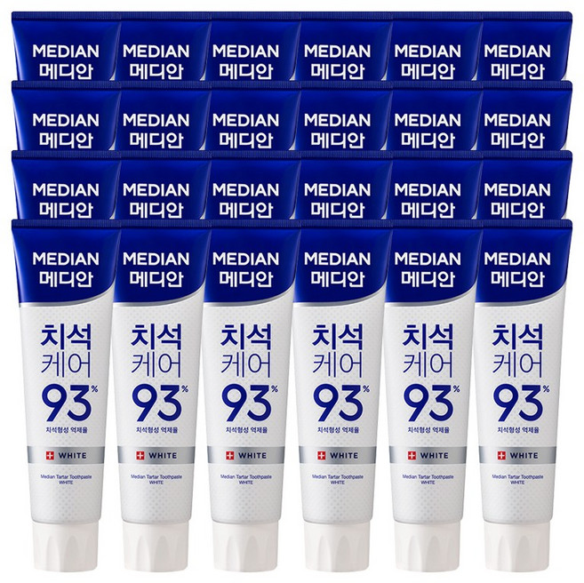 메디안 치석케어 화이트 치약 120g x24개, 24개