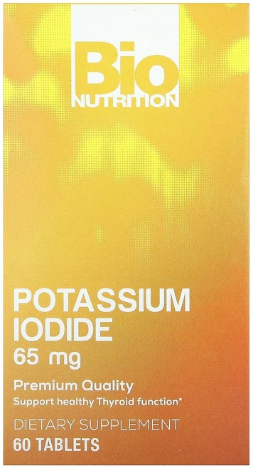 바이오뉴트리션 요오드화 칼륨 65mg 60정, Bio Nutrition 바이오 뉴트리션, 아이오딘화칼, 2개 - 쿠팡