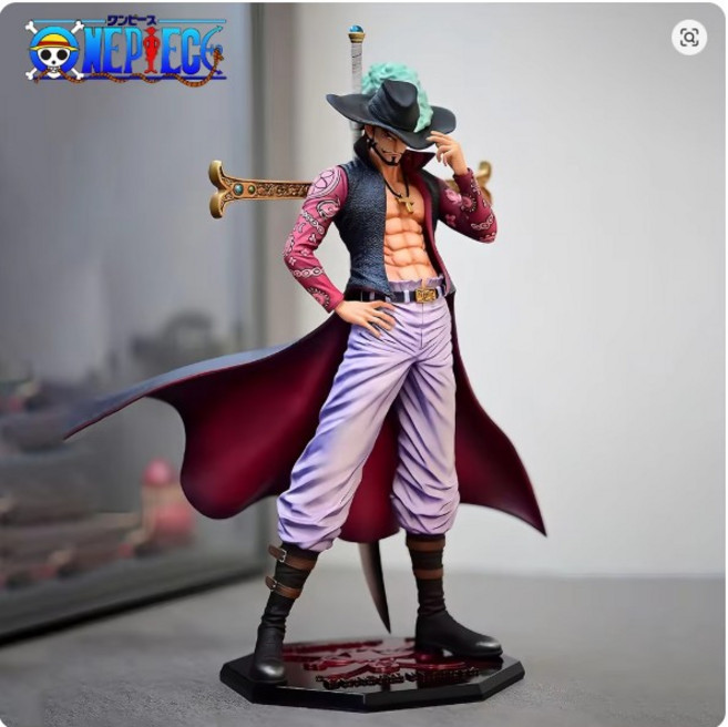 [원피스피규어] 드라큘 미호크 30cm 애니메이션 원피스 피규어 드라큘 미호크 액션 피규어 PVC 스태츄 데스크탑 장식품 컬렉션, 1개