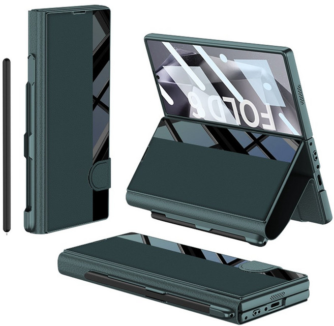 갤럭시 Z 폴드6 케이스 플립 가죽 커버 S펜 수납 ZD65