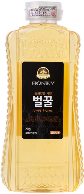 국내산 100% 순수 사양벌꿀, 2kg, 1개