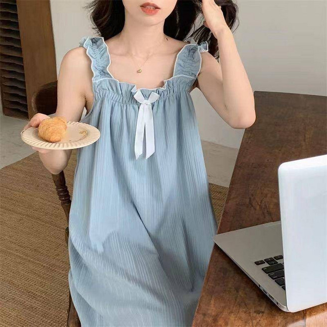 條紋背心睡裙