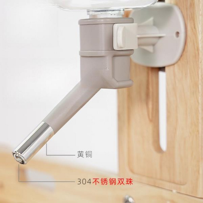 강아지 물통 입이 젖지 않는 고양이 자동 걸이형 그릇 헤치 주전자 애완용품, 12 Double Bowl Solid Wo