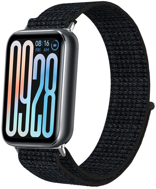 더조은셀러 샤오미 미밴드 9/8 프로 호환 시계줄 밴드 스트랩 벨크로 찍찍이 XIAOMI Mi band, 블랙, 1개