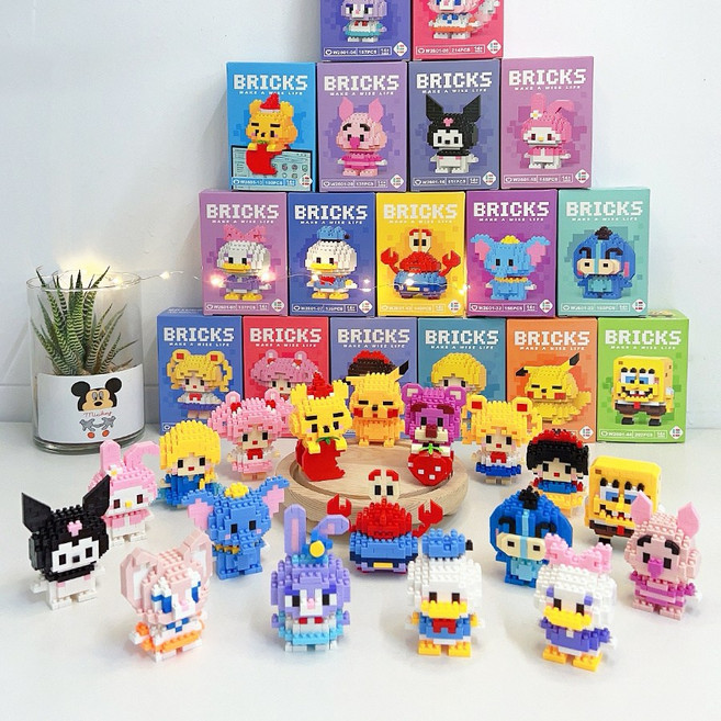 幼兒園分享小禮品學生兒童節畢業禮物玩具, 1個, 顆粒積木10盒 1個