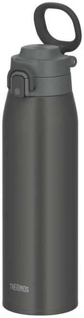 THERMOS 膳魔師 不鏽鋼可提式真空保冷保溫瓶1000ml JOS-1000 水壺 保溫杯 大容量, 深灰色, 1個