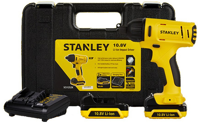 스탠리 SCI12S2K 10.8V 충전 임팩드라이버 1.5A 2B세트