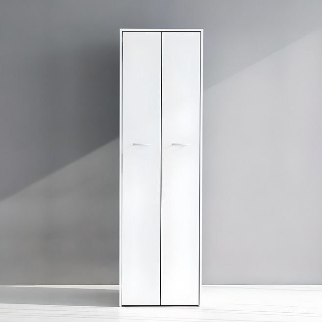 마켓비 GLAT 슬라이딩 높은책장 방문설치, 화이트, 6단