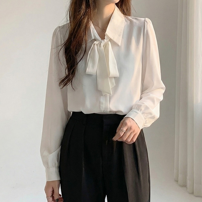 빅사이즈 여성 봄가을 쉬폰 블라우스 B172-6 프앙트