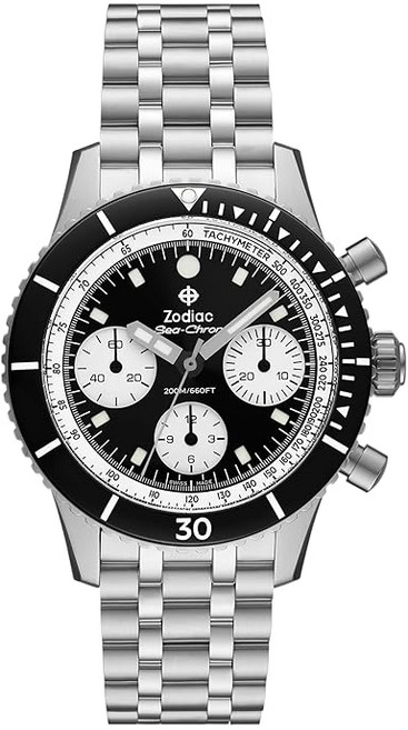 Zodiac 남성용 SEA-CHRON 오토매틱 스테인리스 스틸 시계 ZO3604