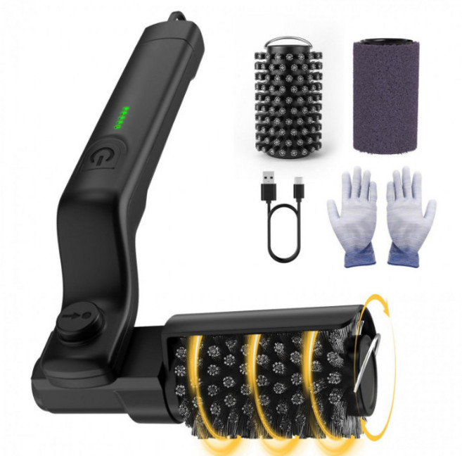 전동 바베큐 브러시 그릴 청소 캠핑용 고깃집 불판닦기 훈제 숯불 고기 휴대용, 1개