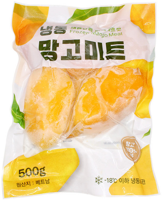 (신정푸드) 냉동 망고미트 -1kg (500g*2봉), 500g, 2개