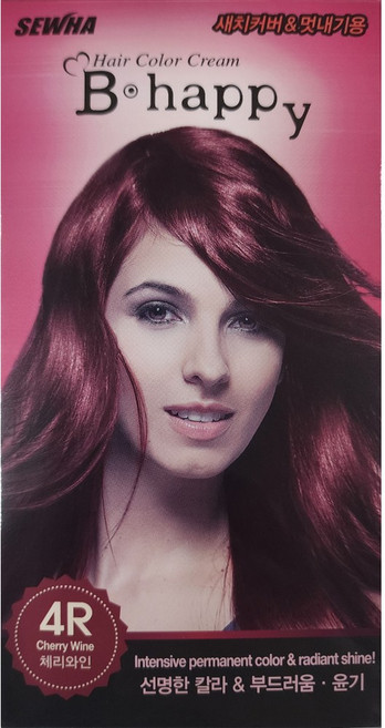세화피앤씨 비해피 헤어 컬러 크림, 4R 체리와인, 1개