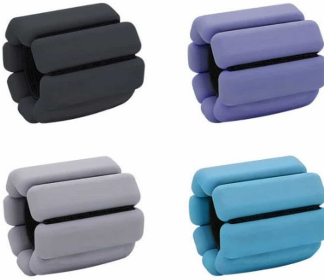 [멤버스]실리콘 중량밴드 2파운드/1파운드 방수 실리콘재질 발목 손목 수영 근력운동, 2파운드 1파운드X2개입 퍼플