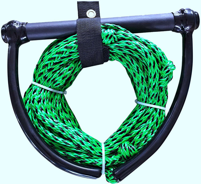 수상 스키 로프 23M 스키 로프(웨이크보드 스타일 그립 포함) 서핑 견인 라인 웨이크보드 니보드 서핑용 끈 코드, 하나, 보여진 바와 같이