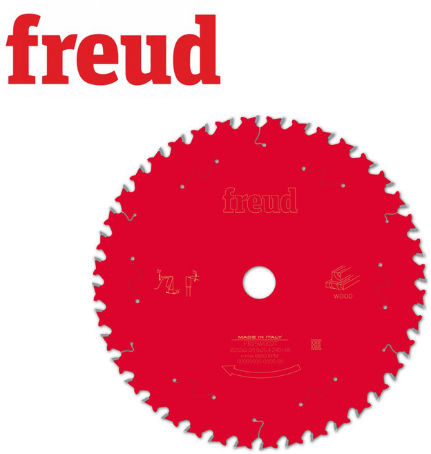 프레우드 원형톱날 FR25W002T ATB T형 10인치 목재용 255x25.4x40Tx1.8