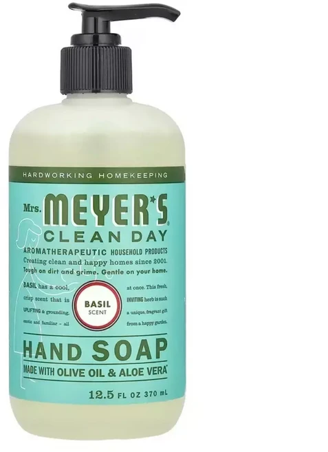 Mrs. Meyers Clean Day BAL 핸드워시 메이어스 미세스 soap scent hand 바질향 370ml 거품세정 저자극, 1개