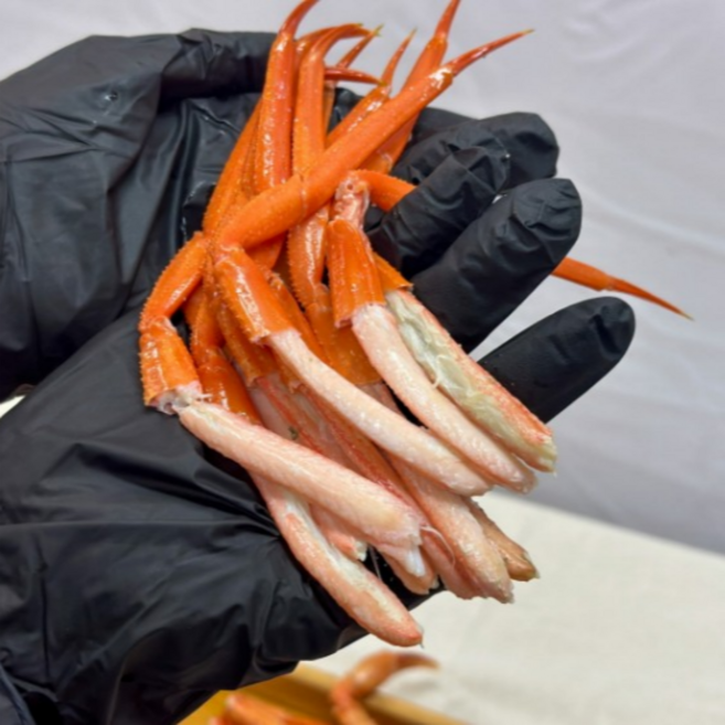 홍게 다리만 원물 1kg 산더미 홍게다리 자숙 후 500g 내외 (짚게포함 50-6-개쯤) 다리수율 50-70%내외, 1개, 홍게다리 원물 1kg (자숙후 500g쯤)