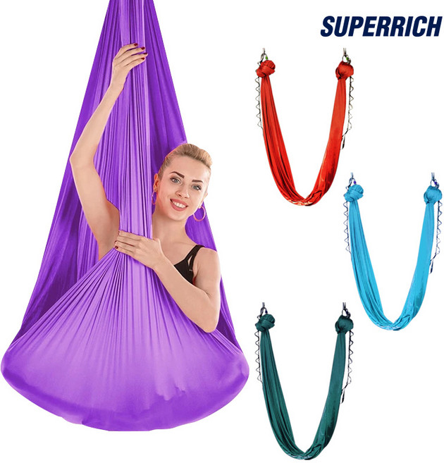 슈퍼리치 플라잉 요가 스트레칭 해먹 그네 필라테스 플라잉요가 플네잉요가해먹 해먹 플라잉해먹 요가해먹 포테가르 가정용플라잉요가 해먹요가 공중요가해먹 그네가정용해먹 그네, 플라잉요가해먹그네FH02-01퍼플, 1개