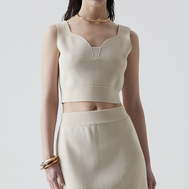 [컴젠] 여성 스웨터 뷔스티에 CREAM