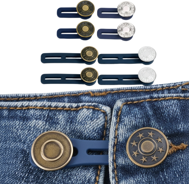 피아루네 바지 허리 늘리기 요술단추, 8개, 1단+2단