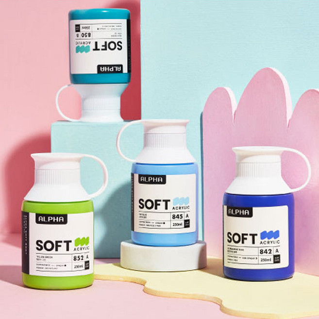 알파 전문가용 소프트 바디 아크릴물감 250ml 12색세트 (원색/파스텔색) 3종류중 택1 대용량 소프트아크릴물감, 알파 소프트바디 아크릴물감 12색세트, 베이직 12색 (B세트)