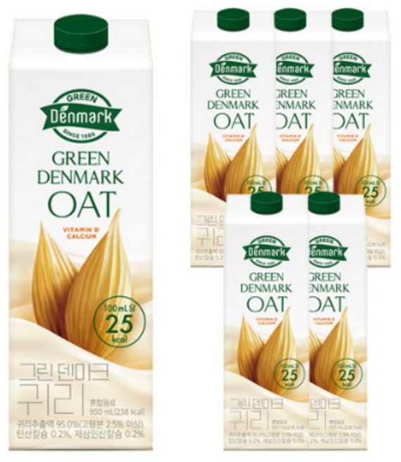 동원 그린덴마크 귀리 우유, 950ml, 16개