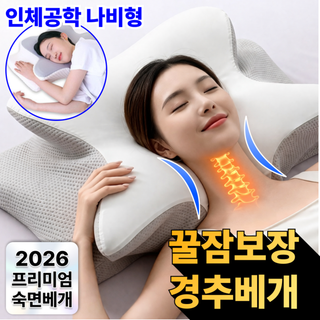 루덴느 넥케어3.0 인체공학 나비형 경추베개, 1개, 컴포트그레이