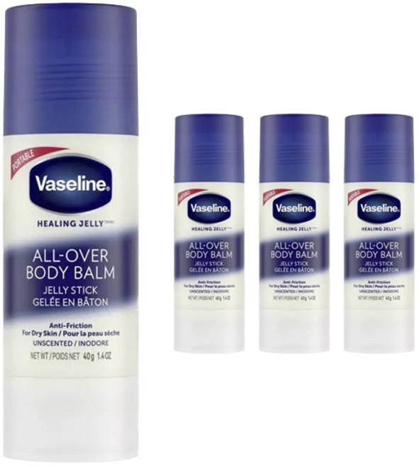 바세린 힐링 젤리 올-오버 바디 밤 스틱, 4개, 40g