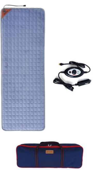 유캠프 스마트 탄소온열매트(1인용) 카본 DC 12V + 1인용 가방 세트, 극세사+1인용가방 세트