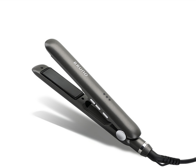 BRUnO 直捲兩用陶瓷溫控離子夾, BHS-2207G, 灰色