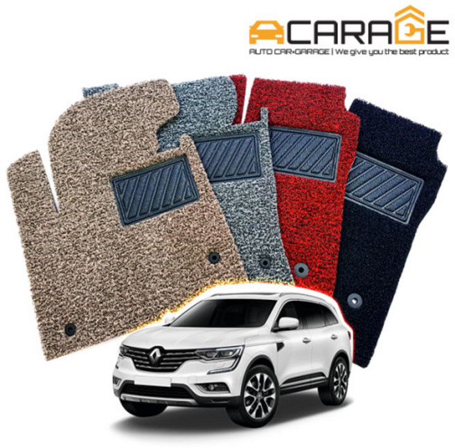 오토카라지 르노 그랑 콜레오스 코일매트 발매트 발판 깔판, 일반형X1+2열, 베이지