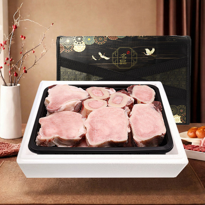 뽀얀 국물 한우사골 사골뼈 소뼈 명절 선물세트 2kg, 1