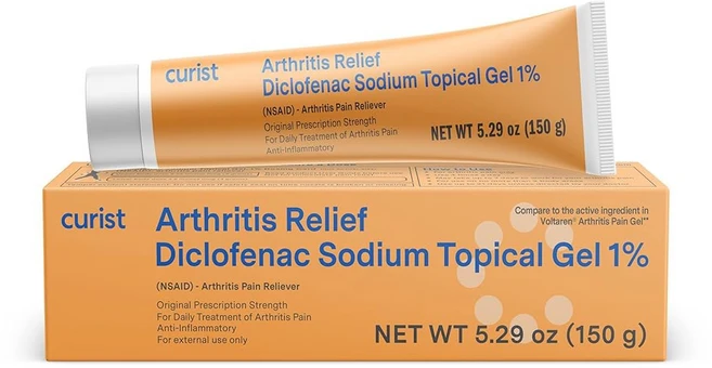 을 위한 큐리스트 디클로페낙 나트륨 국소 젤 1 150g - 손/발 무릎/팔꿈치 및 발목 에 대한 관절 완화 529온스 - 쿠팡