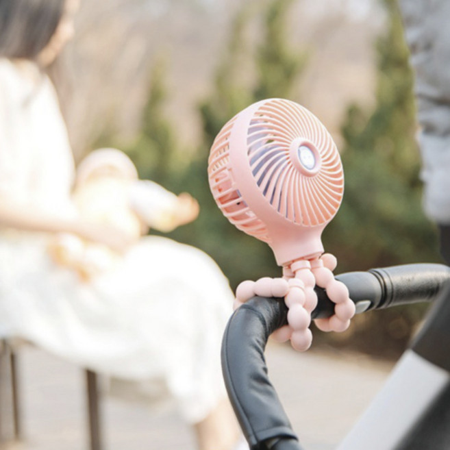 나들이 안전한 다용도 휴대용 유모차 선풍기, 민트 × 1개, 1개