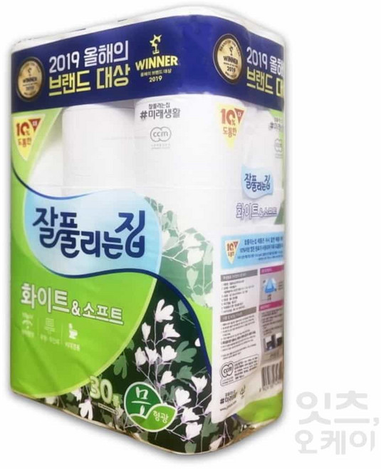 Itsok 잘풀리는집 두루마리휴지 3겹 28M 30롤 화장실휴지