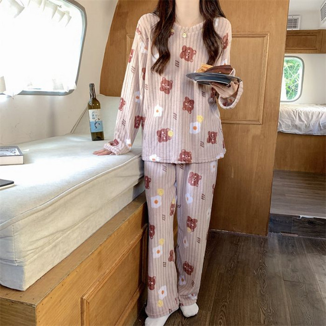 플로타임 부드러운 극세사 수면잠옷 파자마세트