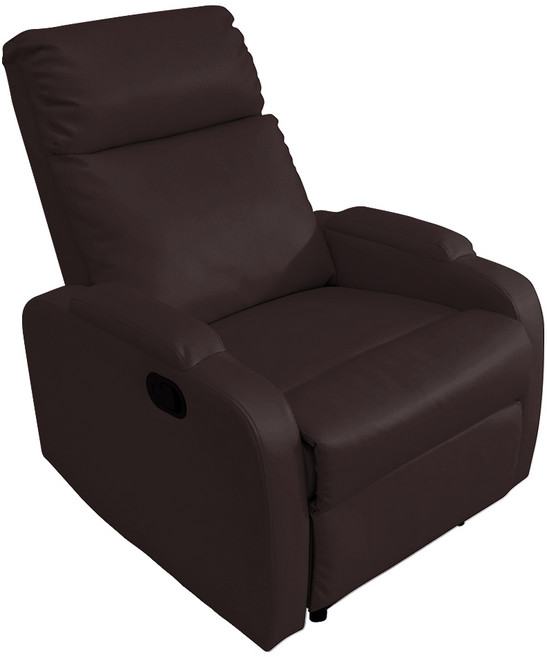 IHouse - 尼克 舒適單人無段式休閒沙發躺椅, 深咖啡色