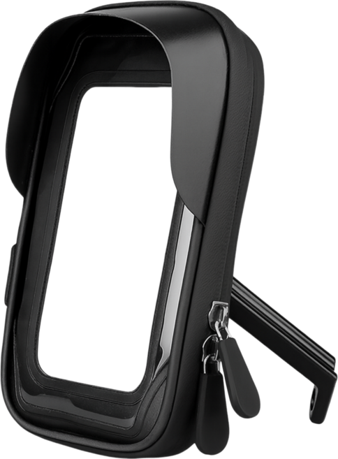 機車手機防水支架 360度旋轉觸控螢幕 遮陽板雙層卡包, 黑色, 防水包機車手機架