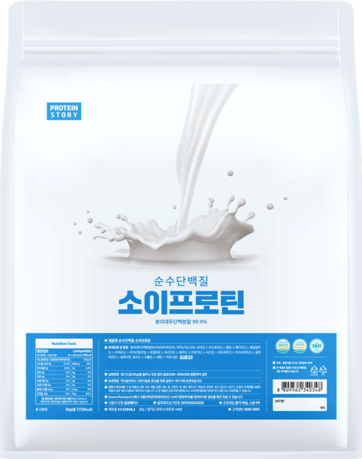 프로틴스토리 포대유청 순수단백질 소이프로틴 무맛 2kg, 1개