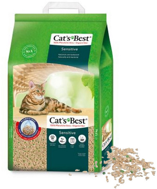 캣츠베스트 센서티브 친환경 고양이모래 대용량 20L(7.2Kg), 1개, 7.2kg, 나무향