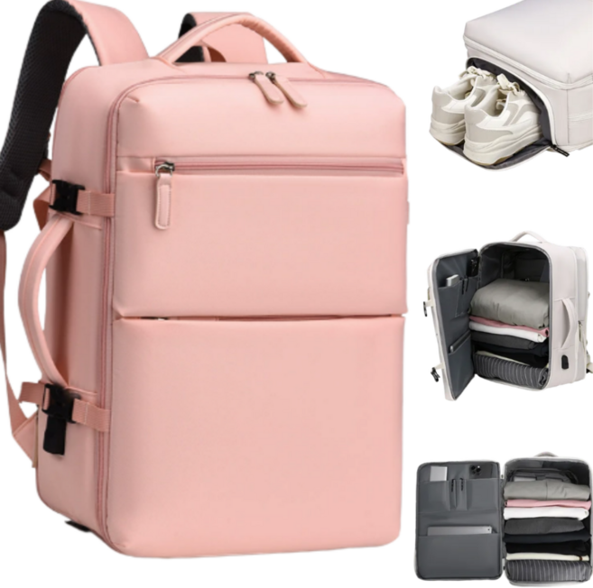 프라홈 여행용 확장형 대용량 마카롱 백팩 신발 가방