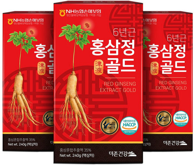 더존건강 6년근 홍삼정 골드 240g 3병